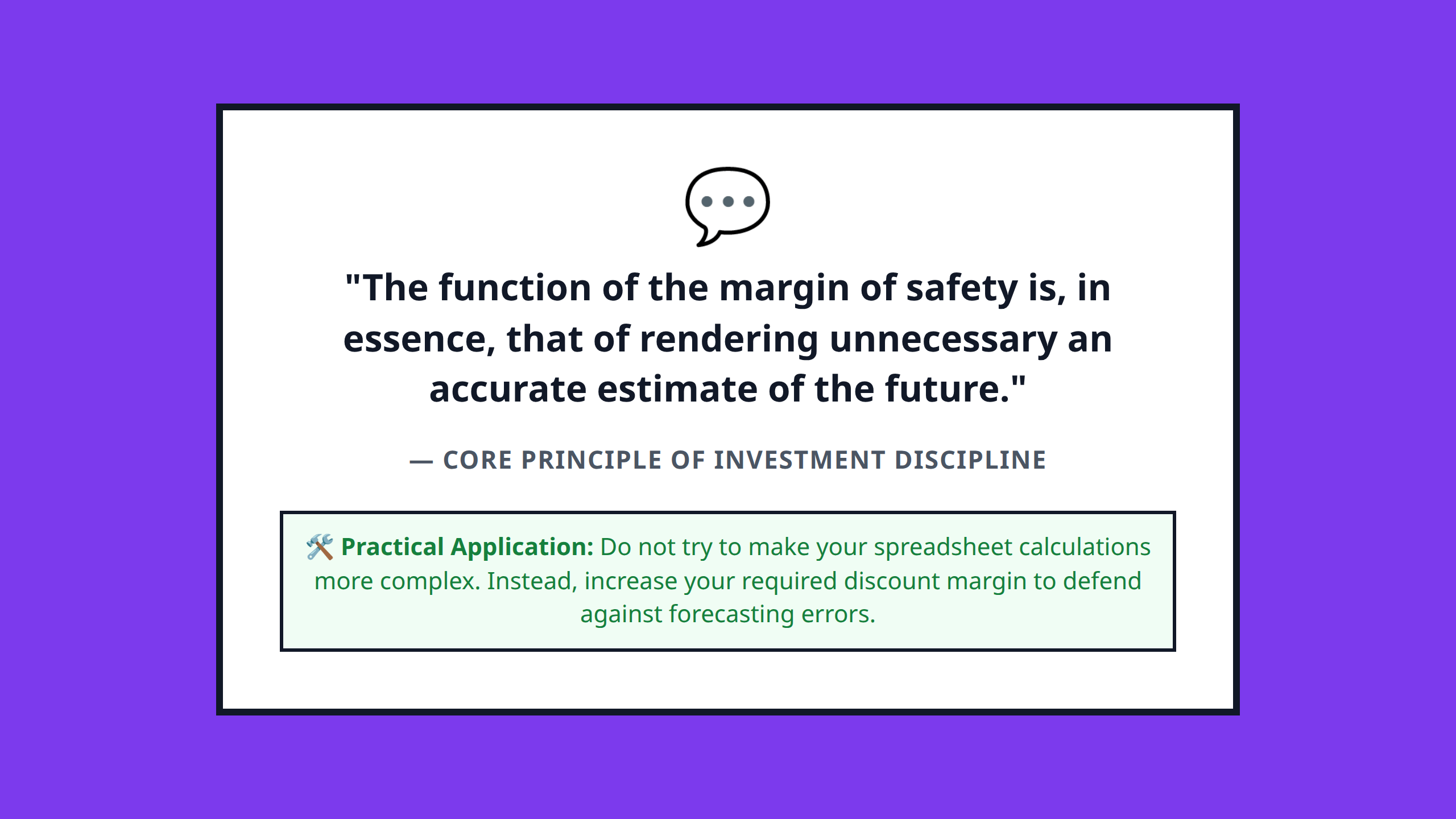 Quote graphic emphasizing Benjamin Graham's core margin of safety concept