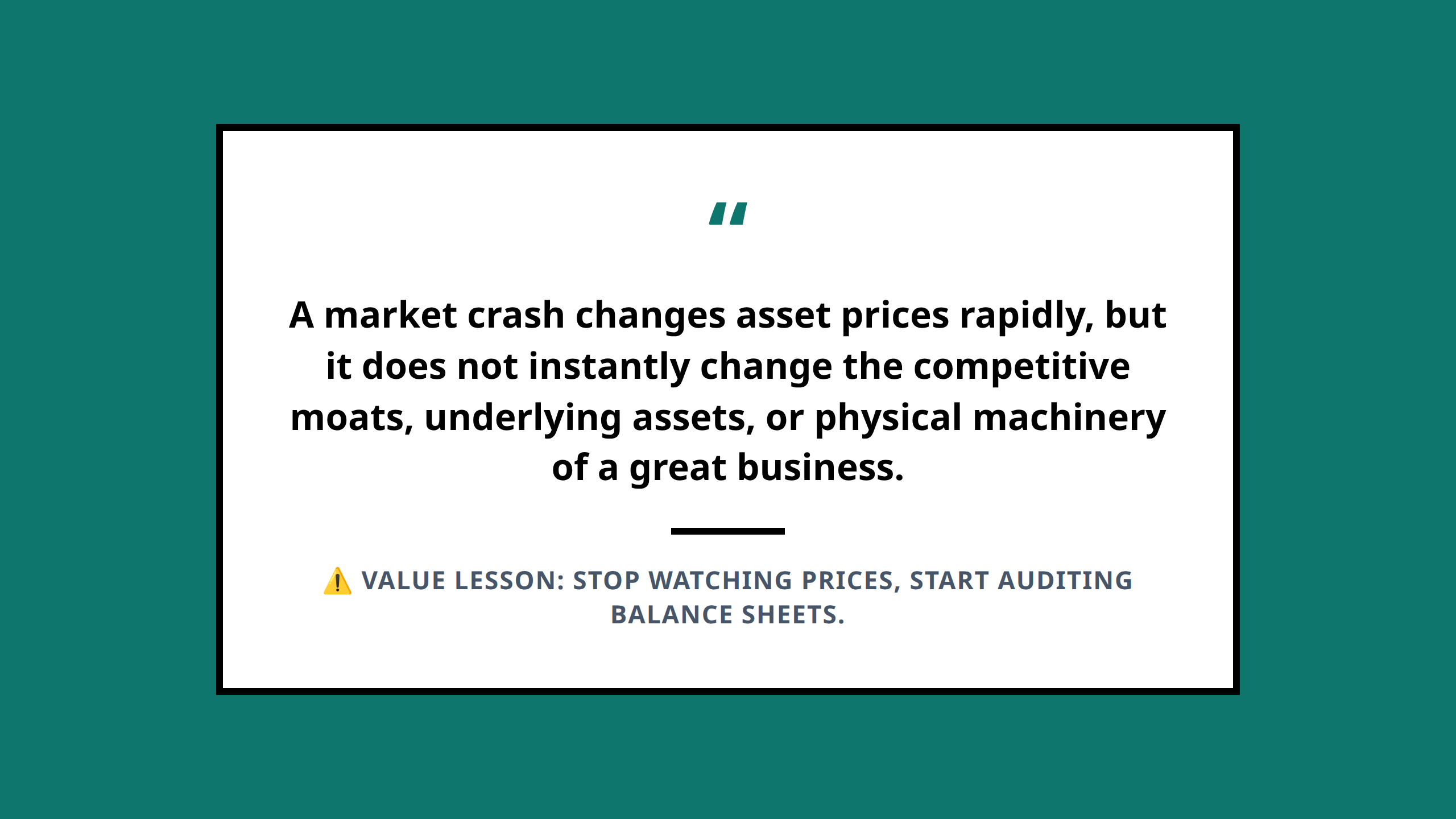Fundamental Investing Truth Quote Graphic - Price vs Value